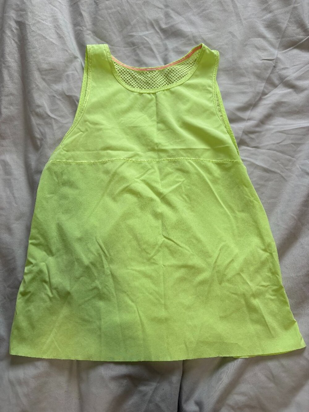 Ivivva Neon Yellow Mesh Racerback Tank - size 10